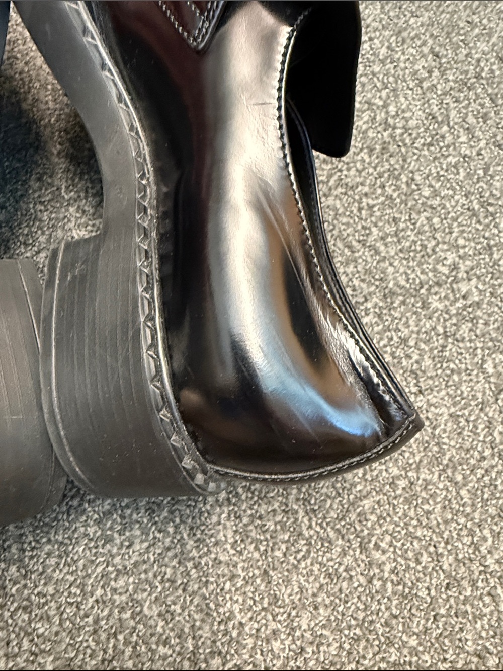 Prada Logo Leather Loafers in Nero - Picture 8 of 14